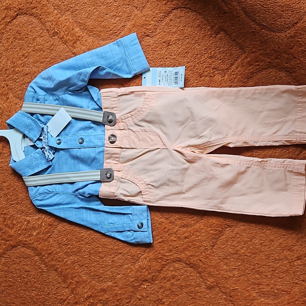 Cat & Jack Set with Suspenders & Bowtie